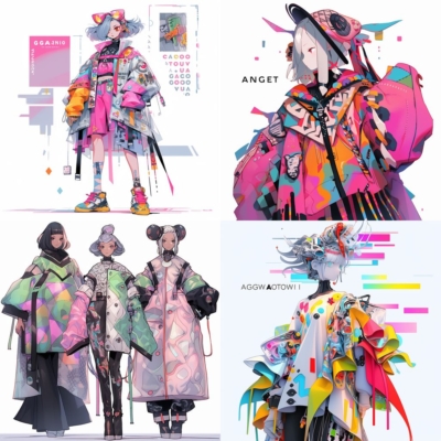 a group of people wearing costumes with Harajuku in the background