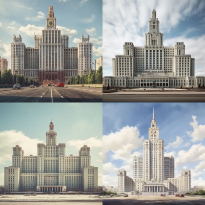 a large skyscraper in a city